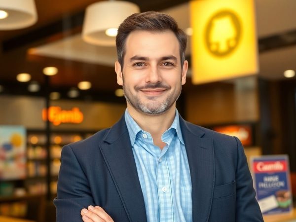 Antreprenor român inspectând afacere de succes.
